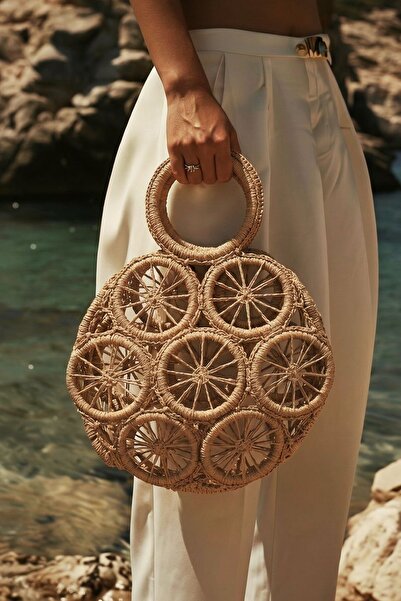The Champ Clothing Γυναικεία ψάθινη τσάντα Aurelia Circle – Χειροποίητη εμφάν...