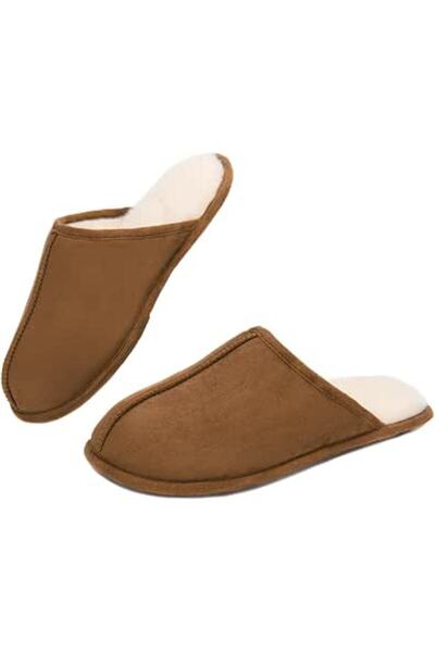 GENERAL LORDFON Mens-Memory-Foam-Slip-On-House-Slippers Closed Toe Scuff Indo...