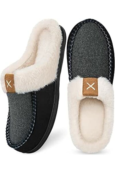 GENERAL Homitem Spm01 mens Slipper | Wool-Like Plush Fleece Lined Comfy Warm ...