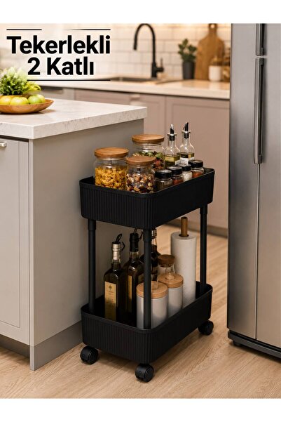 Bose Home Diez Tekerlekli 2 Katlı Mutfak ve Banyo Düzenleyici Organizer Raf |...