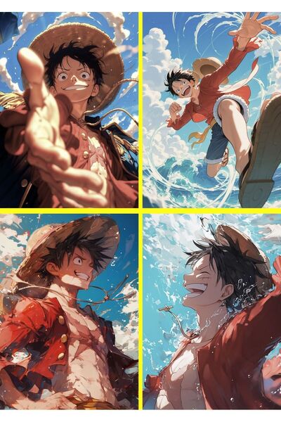 postercraft Σετ αφισών 8 φύλλων One Piece Luffy Art, Επαγγελματική εκτύπωση F...