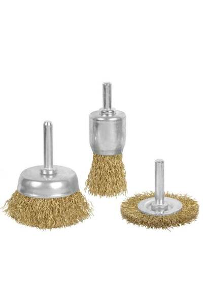 Generic مجموعة فرش سلكية دائرية 3 قطع