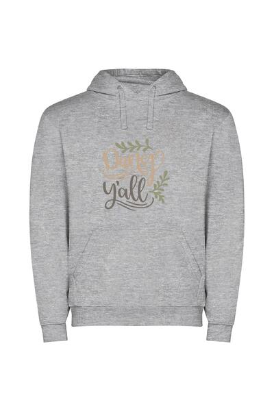 iLovePrints Dance'n'Letter Clean Style Φούτερ με κουκούλα σε χρώμα Γκρι