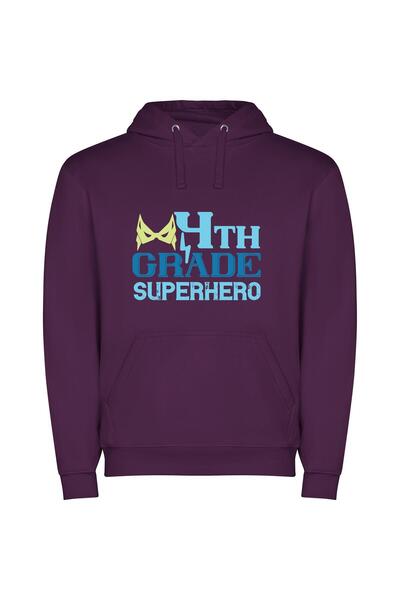 iLovePrints Super Art Hero Squad Φούτερ με κουκούλα σε χρώμα Μωβ