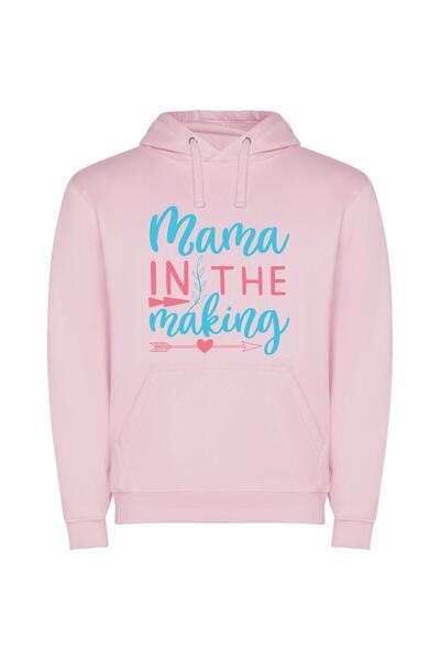 iLovePrints Mama's Maternal Muse Φούτερ με κουκούλα σε χρώμα Ροζ