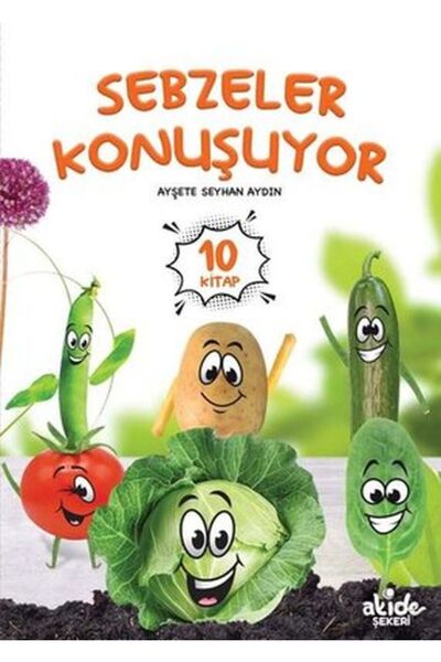 Akide Şekeri الخضار تتحدث (مجموعة من 10 كتب)