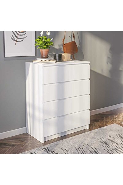 Eco Room Leon Şifonyer - Beyaz - 100x48x80 cm