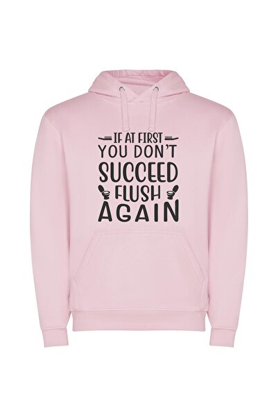 iLovePrints Flush for Success Φούτερ με κουκούλα σε χρώμα Ροζ
