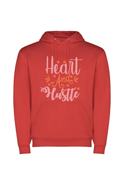 iLovePrints Pink Heart Hustlers: Clean Design Φούτερ με κουκούλα σε χρώμα Κόκ...