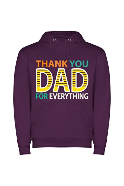 iLovePrints Everlasting Gratitude, Daddy Φούτερ με κουκούλα σε χρώμα Μωβ