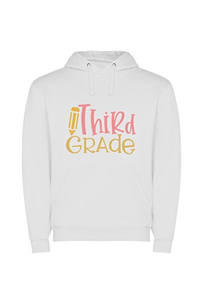 iLovePrints Artisanal Grade Handwriting Φούτερ με κουκούλα σε χρώμα Λευκό
