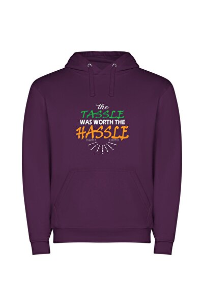 iLovePrints Vibrant Captivating Fusion: Inspired Φούτερ με κουκούλα σε χρώμα Μωβ