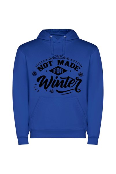 iLovePrints Winter Chic Φούτερ με κουκούλα σε χρώμα Μπλε