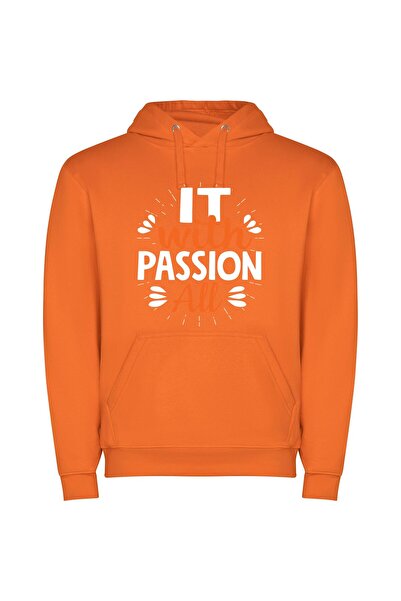 iLovePrints Orange Elevation: Captivating Visuals Φούτερ με κουκούλα σε χρώμα...