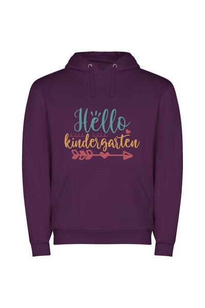 iLovePrints Hello Kiddy Central Φούτερ με κουκούλα σε χρώμα Μωβ