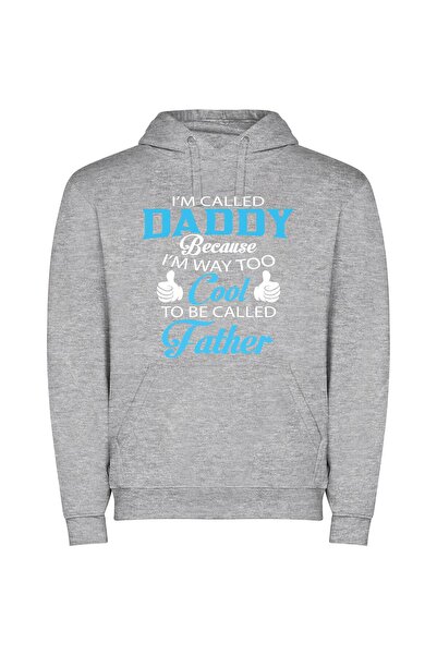 iLovePrints Daddy Cool Vibes Φούτερ με κουκούλα σε χρώμα Γκρι