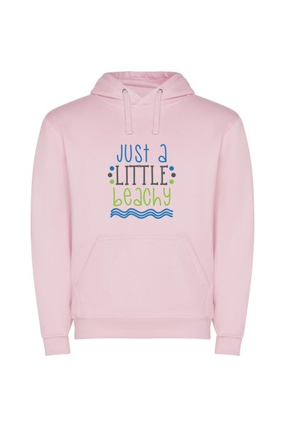 iLovePrints Beachy Blissful Whimsy Φούτερ με κουκούλα σε χρώμα Ροζ