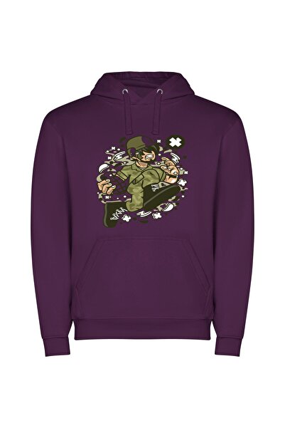 iLovePrints Skateboarding Guerrilla: Digital Vector War-Art Φούτερ με κουκούλ...