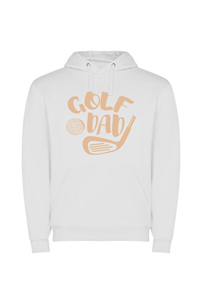 iLovePrints Golf Legacy Collection Φούτερ με κουκούλα σε χρώμα Λευκό