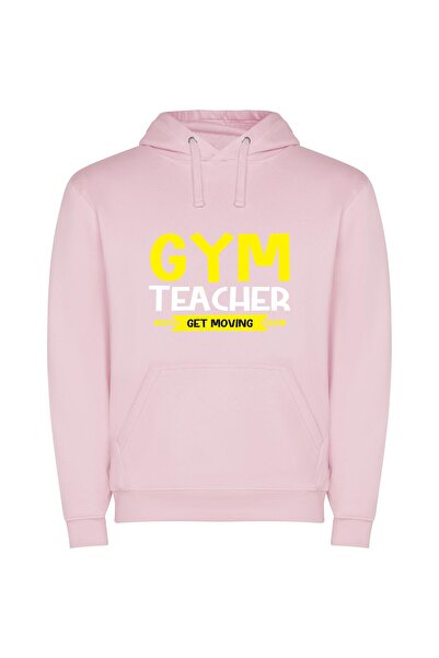 iLovePrints Vibrant Fitness Dynamo Φούτερ με κουκούλα σε χρώμα Ροζ