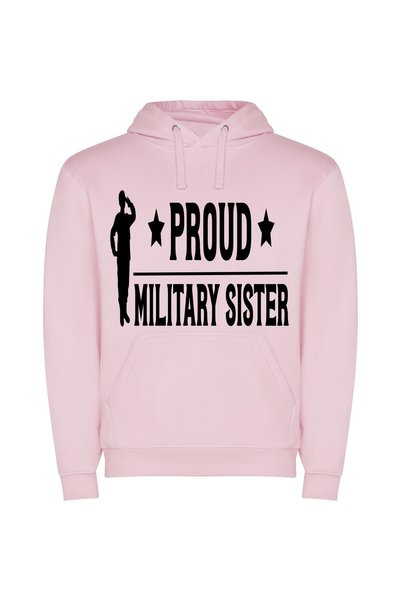 iLovePrints Proud Sister's Propaganda Image Φούτερ με κουκούλα σε χρώμα Ροζ