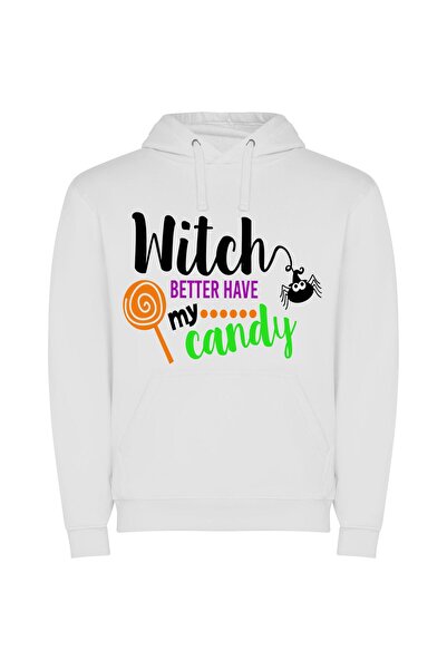 iLovePrints Sorcery Sweet Sensations Φούτερ με κουκούλα σε χρώμα Λευκό
