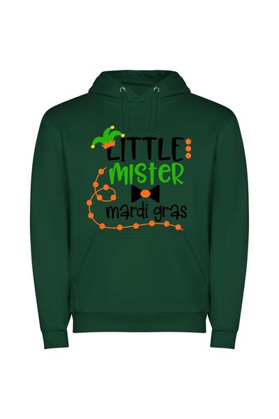 iLovePrints Mardi Gras Mini Jester Φούτερ με κουκούλα σε χρώμα Πράσινο