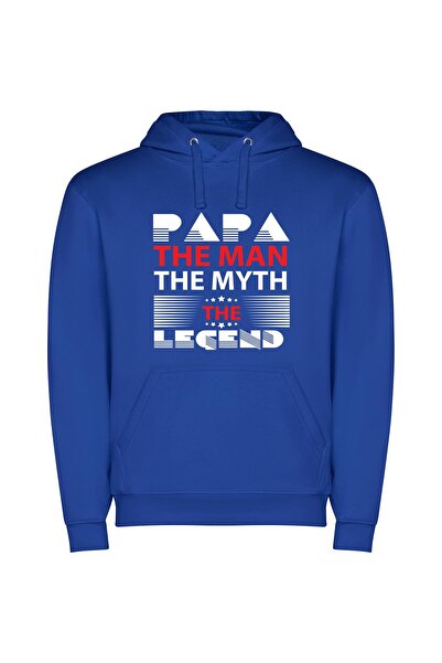 iLovePrints Man of the Image Φούτερ με κουκούλα σε χρώμα Μπλε