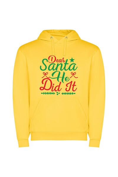 iLovePrints Cheerful Santa's Christmas Success Φούτερ με κουκούλα σε χρώμα Κί...
