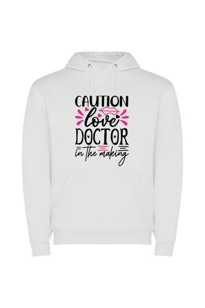iLovePrints The Lovecraftian Doctor Φούτερ με κουκούλα σε χρώμα Λευκό