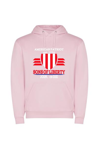 iLovePrints Liberty's Adobe Emblem Φούτερ με κουκούλα σε χρώμα Ροζ