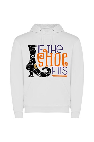 iLovePrints Perfect Fit: Shoe Concept Φούτερ με κουκούλα σε χρώμα Λευκό