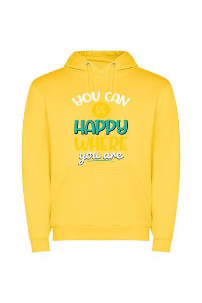 iLovePrints Radiant Joyful Bliss Φούτερ με κουκούλα σε χρώμα Κίτρινο