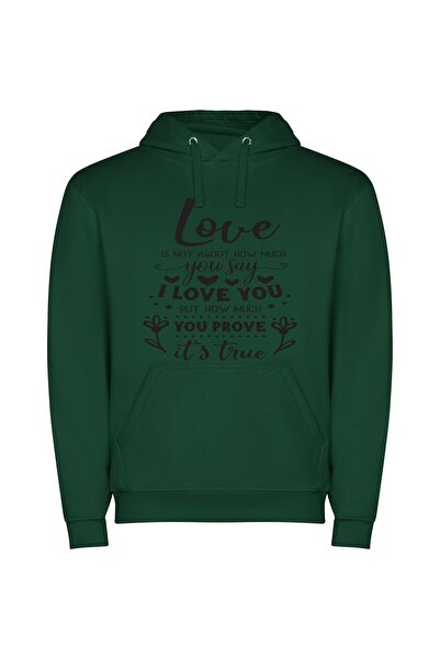 iLovePrints Pure Love's Silent Language Φούτερ με κουκούλα σε χρώμα Πράσινο