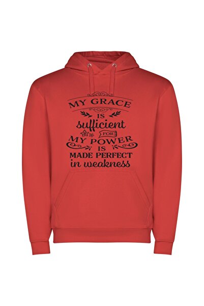 iLovePrints Graceful Power Embodied Φούτερ με κουκούλα σε χρώμα Κόκκινο