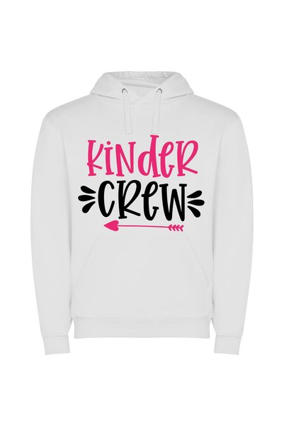 iLovePrints Vibrant Kinder Crew: Next Gen! Φούτερ με κουκούλα σε χρώμα Λευκό