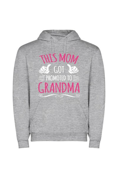 iLovePrints Grandma's Promotion Parade Φούτερ με κουκούλα σε χρώμα Γκρι