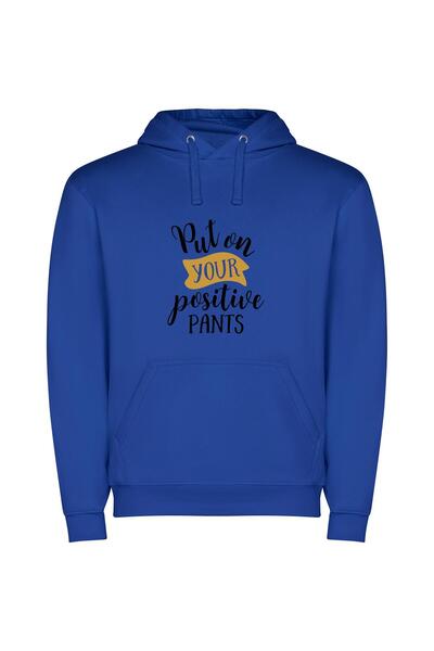 iLovePrints Positively Fun Pants Φούτερ με κουκούλα σε χρώμα Μπλε
