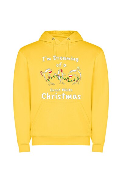 iLovePrints White Christmas Coloring Delights Φούτερ με κουκούλα σε χρώμα Κίτ...