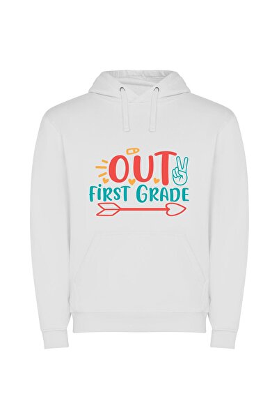 iLovePrints First Grade Design Champ Φούτερ με κουκούλα σε χρώμα Λευκό