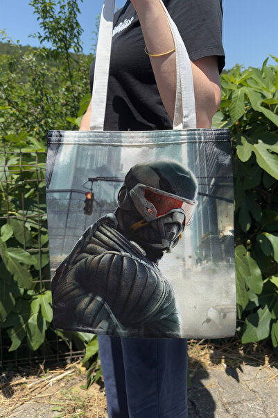 ZipZap Crysis V4 Double Sided Canvas Print Tote Bag Computer Gaming Video Game