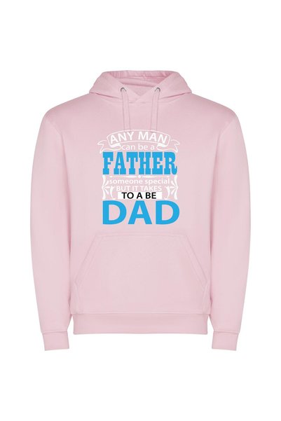 iLovePrints Dad by My Side Φούτερ με κουκούλα σε χρώμα Ροζ