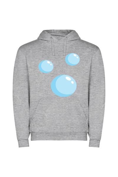 iLovePrints Airy Bubble Symphony Φούτερ με κουκούλα σε χρώμα Γκρι