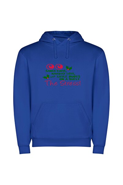 iLovePrints Bold Color Contrast Studio Φούτερ με κουκούλα σε χρώμα Μπλε