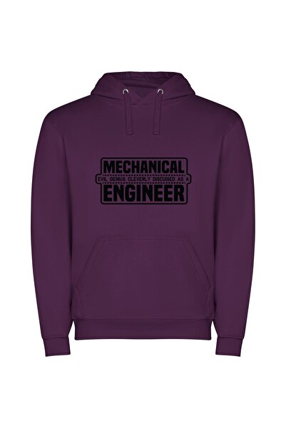 iLovePrints Mechanical Design Maestro Φούτερ με κουκούλα σε χρώμα Μωβ