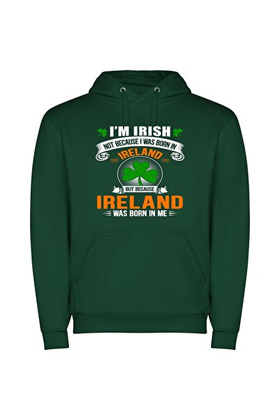 iLovePrints Lucky Irish YouTuber Φούτερ με κουκούλα σε χρώμα Πράσινο