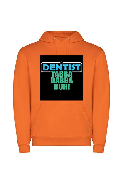 iLovePrints Colorful Dentist Sticker Madness Φούτερ με κουκούλα σε χρώμα Πορτ...