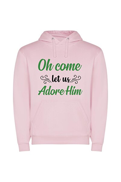 iLovePrints Effusive Warm Welcome: Him Φούτερ με κουκούλα σε χρώμα Ροζ