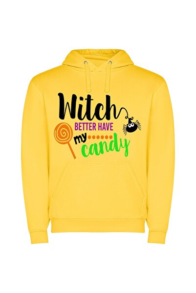 iLovePrints Sorcery Sweet Sensations Φούτερ με κουκούλα σε χρώμα Κίτρινο