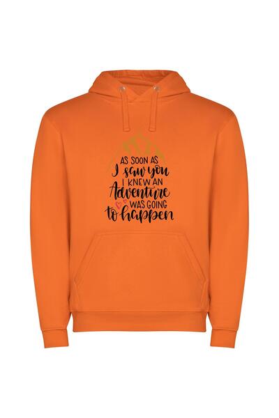 iLovePrints Instant Adventure Spark Φούτερ με κουκούλα σε χρώμα Πορτοκαλί